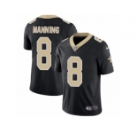 Men's Nike New Orleans Saints #8 Archie Manning Vapor Untouchable Limited Black Team Color NFL Jersey