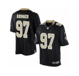 Men's Nike New Orleans Saints #97 Paul Kruger Limited Black Team Color NFL Jersey