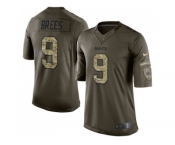 Nike New Orleans Saints #9 Drew Brees Green Men Stitched NFL Limited 2015 Salute To Service Jersey