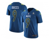 Nike New Orleans Saints #9 Drew Brees Navy Men's Stitched NFL Limited NFC 2017 Pro Bowl Jersey
