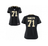 Women New Orleans Saints #71 Ryan Ramczyk Nike Black 2017 Draft Pick Game Jersey