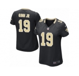 Women Nike New Orleans Saints #19 Ted Ginn Jr Game Black Team Color NFL Jersey