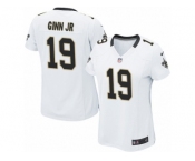Women Nike New Orleans Saints #19 Ted Ginn Jr Game White NFL Jersey