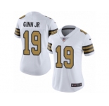 Women Nike New Orleans Saints #19 Ted Ginn Jr Limited White Rush NFL Jersey