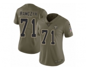 Women Nike New Orleans Saints #71 Ryan Ramczyk Limited Olive 2017 Salute to Service NFL Jersey