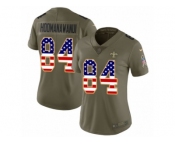 Women Nike New Orleans Saints #84 Michael Hoomanawanui Limited Olive USA Flag 2017 Salute to Service NFL Jersey