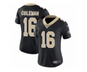 Women's Nike New Orleans Saints #16 Brandon Coleman Vapor Untouchable Limited Black Team Color NFL Jersey