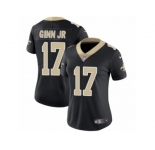 Women's Nike New Orleans Saints #17 Ted Ginn Jr Vapor Untouchable Limited Black Team Color NFL Jersey