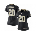 Women's Nike New Orleans Saints #20 Marshon Lattimore Limited Black Team Color NFL Jersey