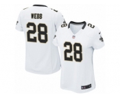 Women's Nike New Orleans Saints #28 B.W. Webb Limited White NFL Jersey