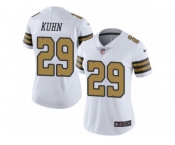 Women's Nike New Orleans Saints #29 John Kuhn Limited White Rush NFL Jersey