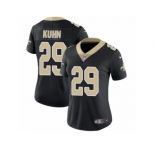 Women's Nike New Orleans Saints #29 John Kuhn Vapor Untouchable Limited Black Team Color NFL Jersey