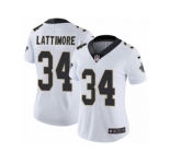 Women's Nike New Orleans Saints #34 Marshon Lattimore Limited White NFL Jersey