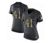 Women's Nike New Orleans Saints #41 Alvin Kamara Limited Black 2016 Salute to Service NFL Jersey