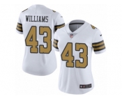 Women's Nike New Orleans Saints #43 Marcus Williams Limited White Rush NFL Jersey