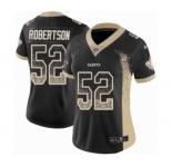 Women's Nike New Orleans Saints #52 Craig Robertson Limited Black Rush Drift Fashion NFL Jersey