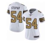 Women's Nike New Orleans Saints #54 Nate Stupar Limited White Rush NFL Jersey