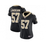 Women's Nike New Orleans Saints #57 Rickey Jackson Vapor Untouchable Limited Black Team Color NFL Jersey