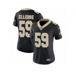 Women's Nike New Orleans Saints #59 Dannell Ellerbe Vapor Untouchable Limited Black Team Color NFL Jersey