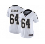 Women's Nike New Orleans Saints #64 Zach Strief Vapor Untouchable Limited White NFL Jersey