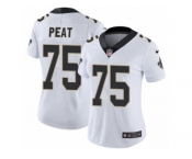 Women's Nike New Orleans Saints #75 Andrus Peat Vapor Untouchable Limited White NFL Jersey