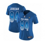 Women's Nike New Orleans Saints #94 Cameron Jordan Limited Royal Blue NFC 2019 Pro Bowl NFL Jersey