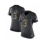 Women's Nike New York Giants #3 Geno Smith Limited Black 2016 Salute to Service NFL Jersey