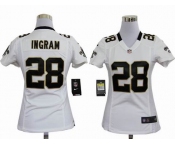 nike women nfl jerseys new orleans saints #28 ingram white[nike]