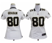 nike women nfl jerseys new orleans saints #80 graham white[nike]
