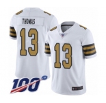 Youth New Orleans Saints #13 Michael Thomas Limited White Rush Vapor Untouchable 100th Season Football Jersey