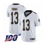 Youth New Orleans Saints #13 Michael Thomas White Vapor Untouchable Limited Player 100th Season Football Jersey