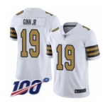 Youth New Orleans Saints #19 Ted Ginn Jr Limited White Rush Vapor Untouchable 100th Season Football Jersey