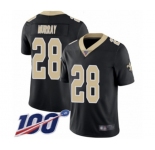Youth New Orleans Saints #28 Latavius Murray Black Team Color Vapor Untouchable Limited Player 100th Season Football Jersey