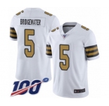 Youth New Orleans Saints #5 Teddy Bridgewater Limited White Rush Vapor Untouchable 100th Season Football Jersey
