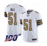 Youth New Orleans Saints #51 Sam Mills Limited White Rush Vapor Untouchable 100th Season Football Jersey