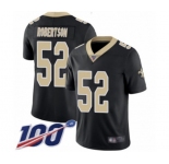 Youth New Orleans Saints #52 Craig Robertson Black Team Color Vapor Untouchable Limited Player 100th Season Football Jersey