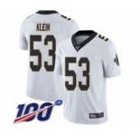 Youth New Orleans Saints #53 A.J. Klein White Vapor Untouchable Limited Player 100th Season Football Jersey