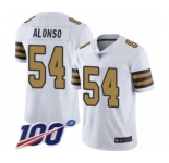 Youth New Orleans Saints #54 Kiko Alonso Limited White Rush Vapor Untouchable 100th Season Football Jersey