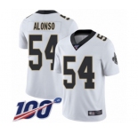 Youth New Orleans Saints #54 Kiko Alonso White Vapor Untouchable Limited Player 100th Season Football Jersey