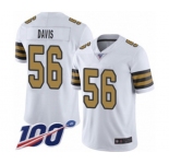 Youth New Orleans Saints #56 DeMario Davis Limited White Rush Vapor Untouchable 100th Season Football Jersey