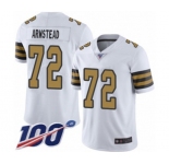 Youth New Orleans Saints #72 Terron Armstead Limited White Rush Vapor Untouchable 100th Season Football Jersey