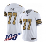 Youth New Orleans Saints #77 Willie Roaf Limited White Rush Vapor Untouchable 100th Season Football Jersey