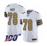 Youth New Orleans Saints #78 Erik McCoy Limited White Rush Vapor Untouchable 100th Season Football Jersey