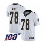 Youth New Orleans Saints #78 Erik McCoy White Vapor Untouchable Limited Player 100th Season Football Jersey