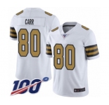 Youth New Orleans Saints #80 Austin Carr Limited White Rush Vapor Untouchable 100th Season Football Jersey
