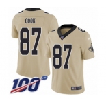 Youth New Orleans Saints #87 Jared Cook Limited Gold Inverted Legend 100th Season Football Jersey