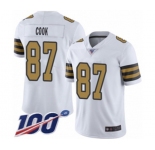 Youth New Orleans Saints #87 Jared Cook Limited White Rush Vapor Untouchable 100th Season Football Jersey