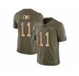 Youth Nike New Orleans Saints #11 Tommylee Lewis Limited Olive Gold 2017 Salute to Service NFL Jersey