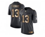 Youth Nike New Orleans Saints #13 Michael Thomas Limited Black Gold Salute to Service NFL Jersey