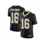 Youth Nike New Orleans Saints #16 Brandon Coleman Vapor Untouchable Limited Black Team Color NFL Jersey